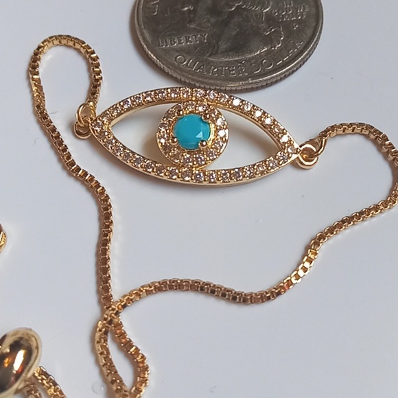 Evil Eye Adjustable Slide Bracelet - Picture 6 of 6